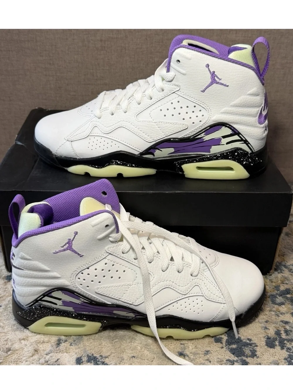 Nike Jordan MVP GS Size 6Y Shoes Raspberry White Black Purple NIB DZ5577 109